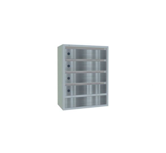 4-х секционный почтовый ящик «Орион М» с дверцами из нержавеющей стали